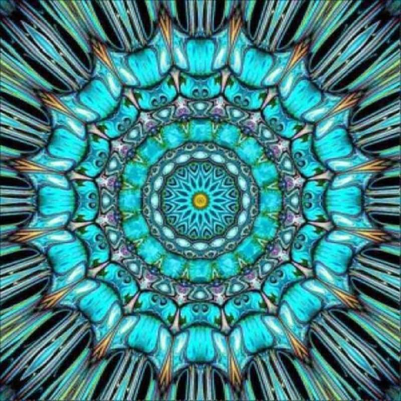 Full Square Modern Art Abstract Mandala Pattern Full Drill -