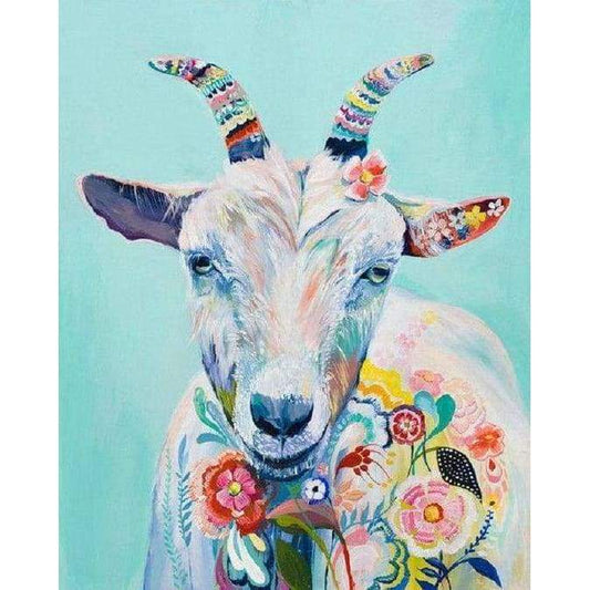 Hippy Goat- Full Drill Diamond Painting - Special Order -