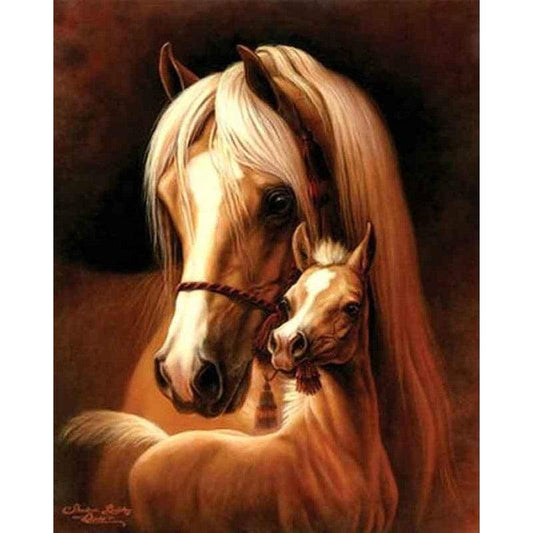 Horse And Foal- Full Drill Diamond Painting - Special Order