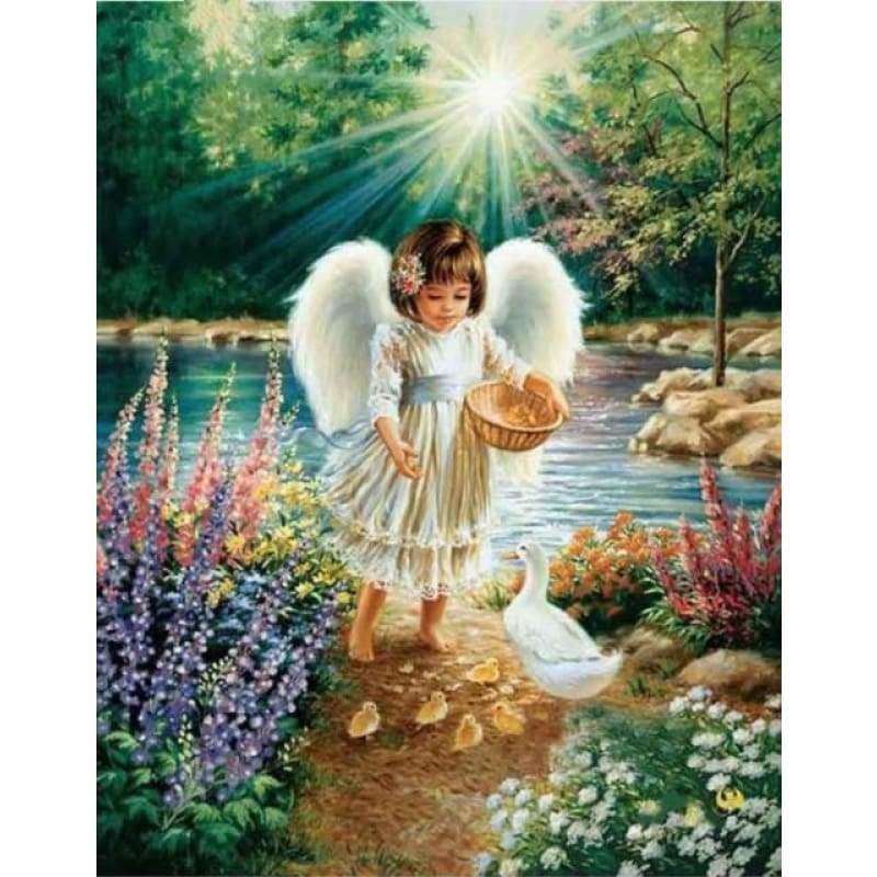 Hot Sale Angel Wings Portrait Home Decor Full Drill - 5D Diy