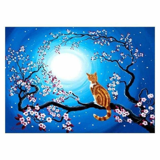 Hot Sale Cat On The Tree Full Drill - 5D Diy Diamond