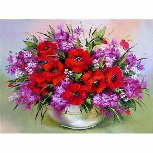 Hot Sale Colorful Flower Wall Decor Full Drill - 5D Diy