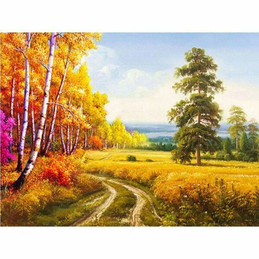 Hot Sale Full Full Drill - 5D Diy Diamond Painting Autumn