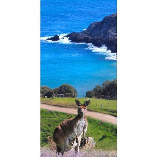 Kangaroo By The Sea Scenery - Full Drill Diamond Painting - NEEDLEWORK KITS