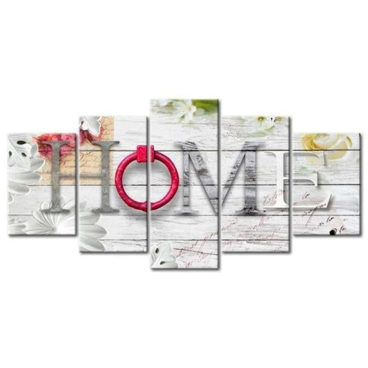 Large Size 5pcs Sweet Home Multi Panel Full Drill - 5D Diy