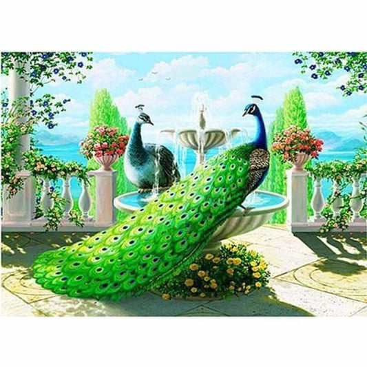 Large Size Embroidery Peacock Full Drill - 5D DIY Diamond