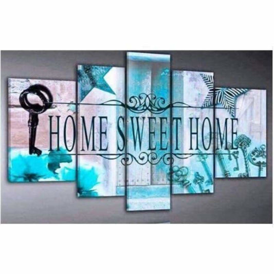 Large Size Sweet Home Multi Panel Picture Full Drill - 5D