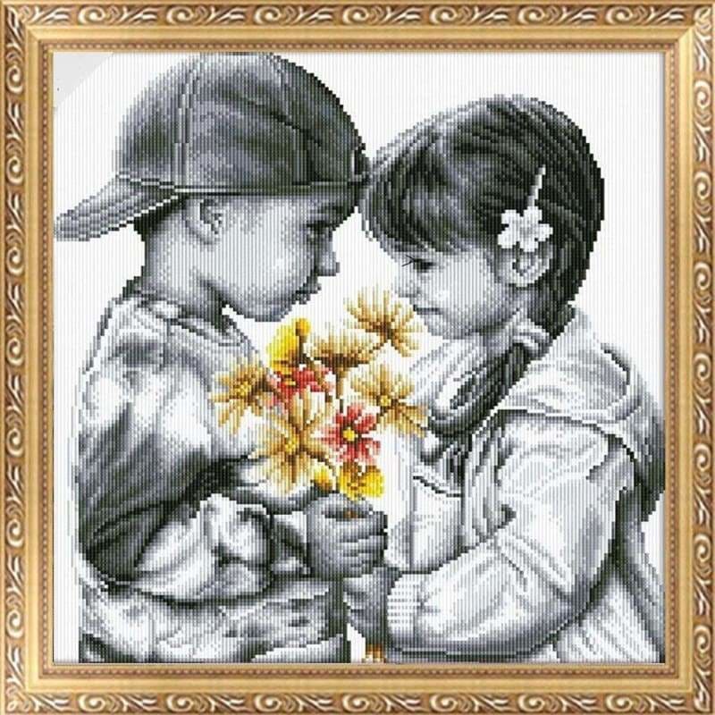 Modern Art Boy And Girl Full Drill - 5D Diy Embroidery 