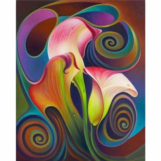 Modern Art Flower Abstract Patterns Full Drill - 5D Diy 