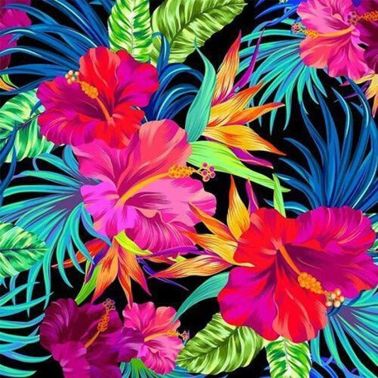 Modern Art Flower Picture Rhinestones Full Drill - 5D Diy