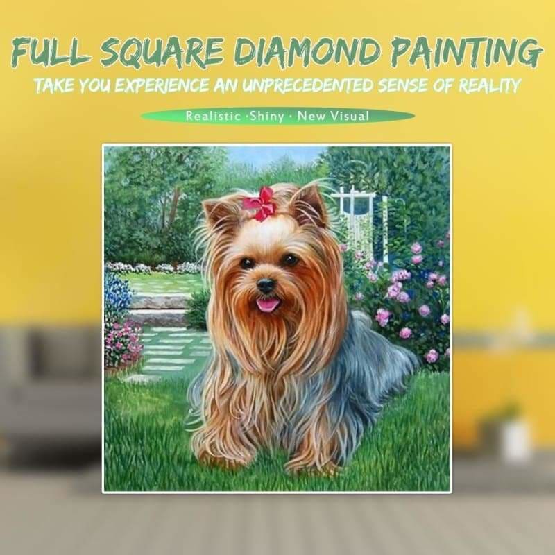 Modern Art Rhinestone Cute Dog Full Drill - 5D Diy Diamond 