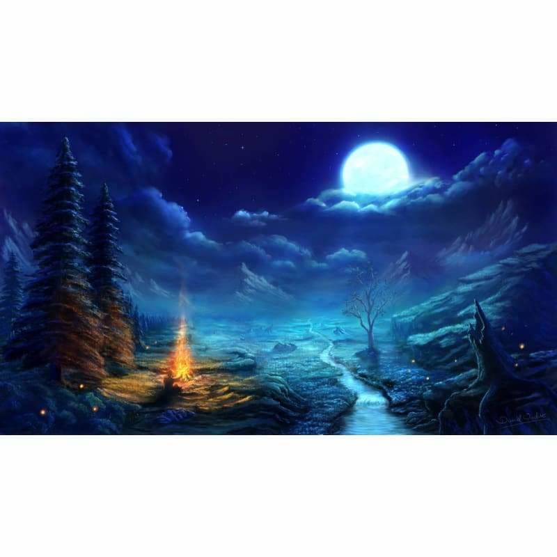 Moon Night Mosaic Full Drill - 5D DIY Diamond Painting Kits 