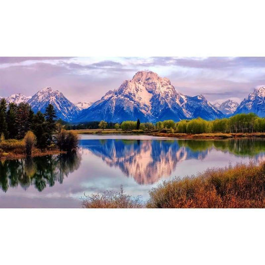 Mountain lake 04- Full Drill Diamond Painting - Special