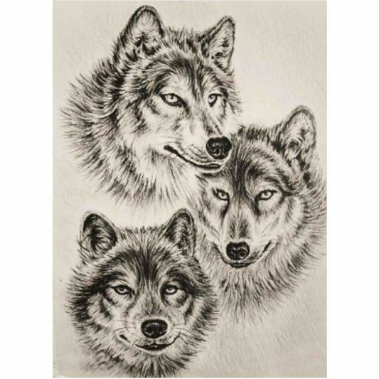 New Animal Wolf Picture Wall Decor Full Drill - 5D Diy