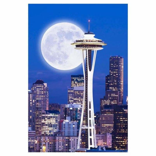 New Arrival Modern Art Landscape City Full Drill - 5D