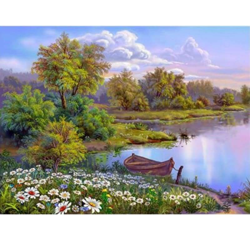 Full Drill - 5D DIY Diamond Painting Kits Beautiful Natural Lake Scene - NEEDLEWORK KITS