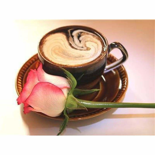 New Hot Sale Coffee Cup And Flowers Diy Full Drill - 5D