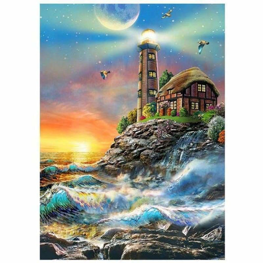 New Hot Sale Lighthouse Seaside Landscape Full Drill - 5D
