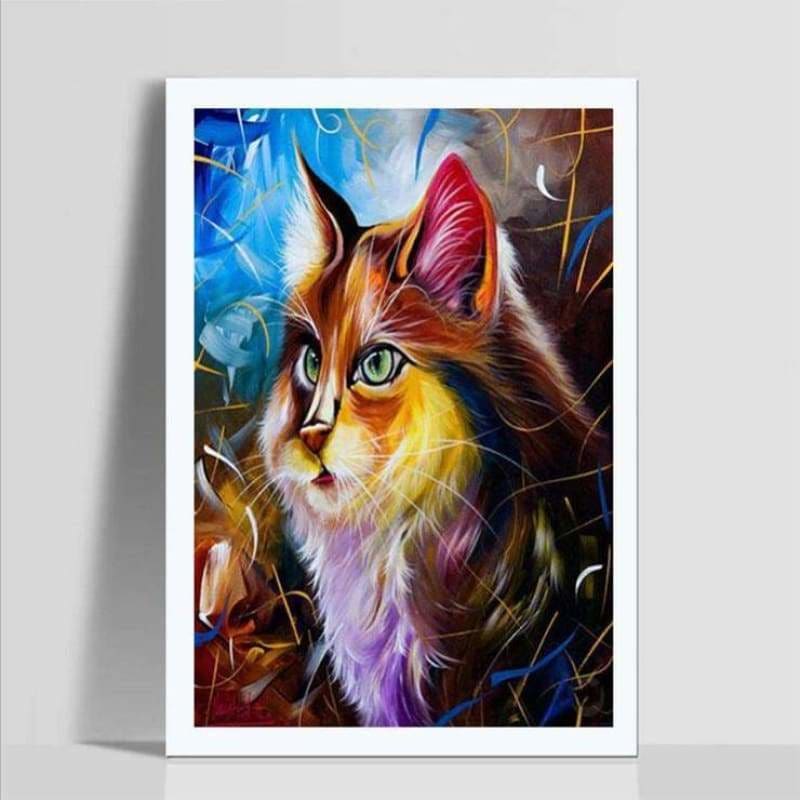 New Oil Painting Style Cat Full Drill - 5D Diy Diamond 