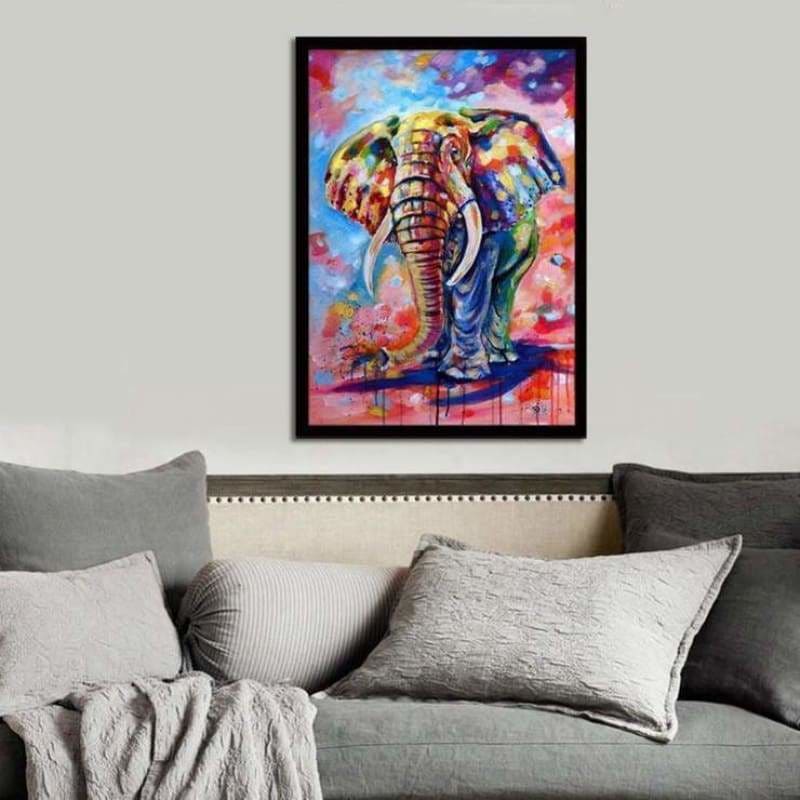 New Watercolor Elephant Diy Full Drill - 5D Diamond Painting