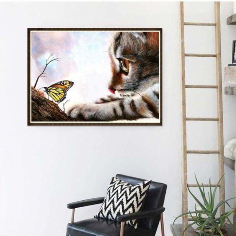 Oil Painting Style Cat Full Drill - 5D Diy Diamond Painting 