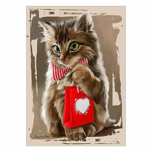Oil Painting Style Cat Full Drill - 5D Diy Diamond Painting