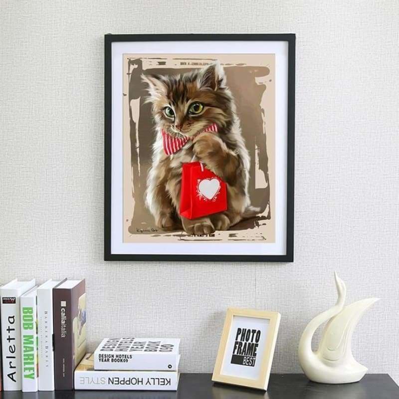 Oil Painting Style Cat Full Drill - 5D Diy Diamond Painting 