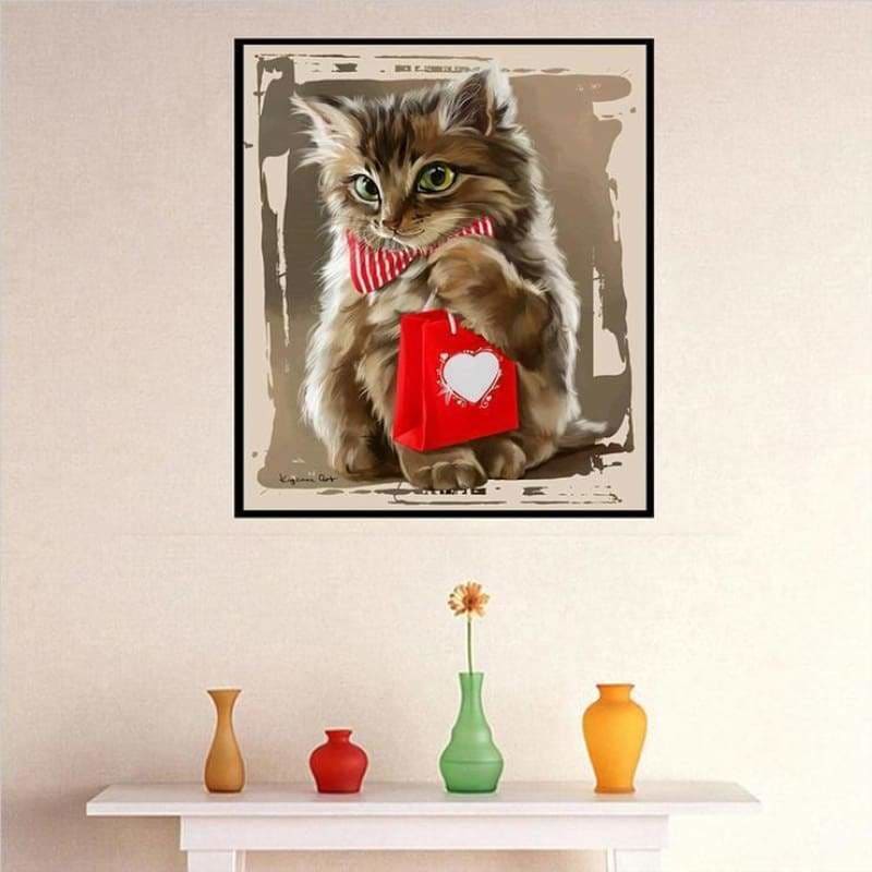 Oil Painting Style Cat Full Drill - 5D Diy Diamond Painting 