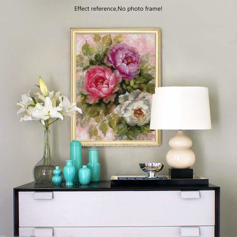 Oil Painting Style Decor Flower Full Drill - 5D Diamond 
