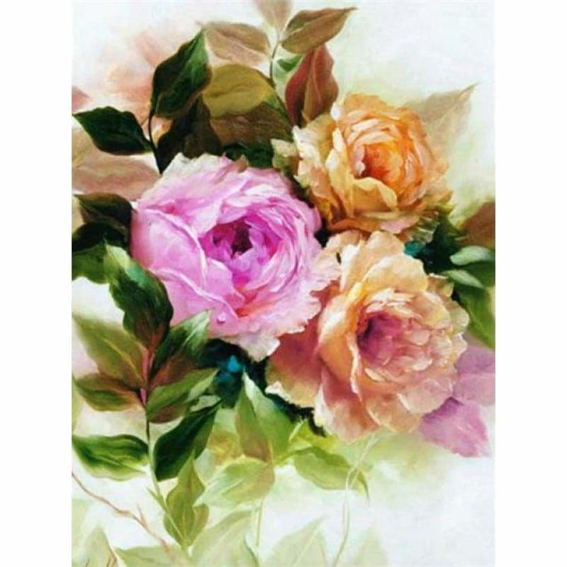 Oil Painting Style Decor Flower Full Drill - 5D Diamond 