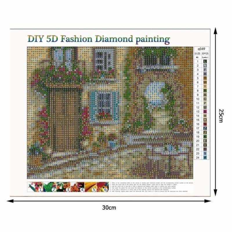 Oil Painting Style Garden Door Diy Full Drill - 5D Diamond 