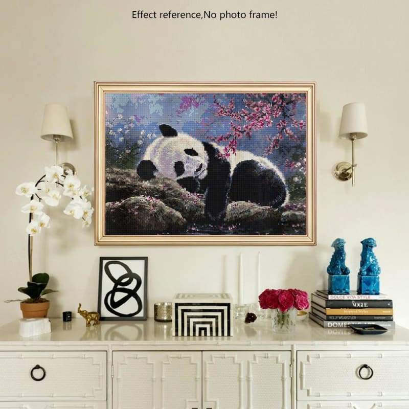 Full Drill - 5D Diamond Painting Kits Sleeping Panda By the Lake - NEEDLEWORK KITS