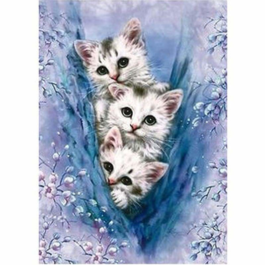 Oil Painting Style Pet Cute Cats Picture Full Drill - 5D Diy