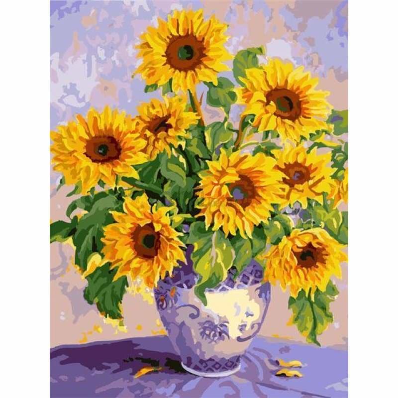 Oil Painting Style Sunflowers Full Drill - 5D Diy Full 