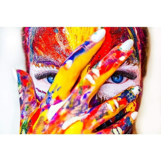 Paint And Eyes- Full Drill Diamond Painting Abstract -