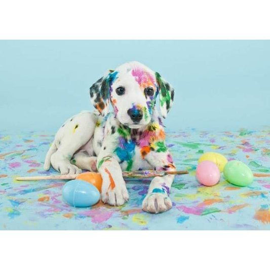 Painted Dalmatian Puppy- Full Drill Diamond Painting -