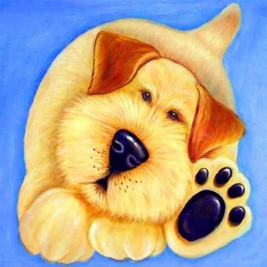 Rhinestone Painting Cartoon Funny Dog Full Drill - 5D Diy