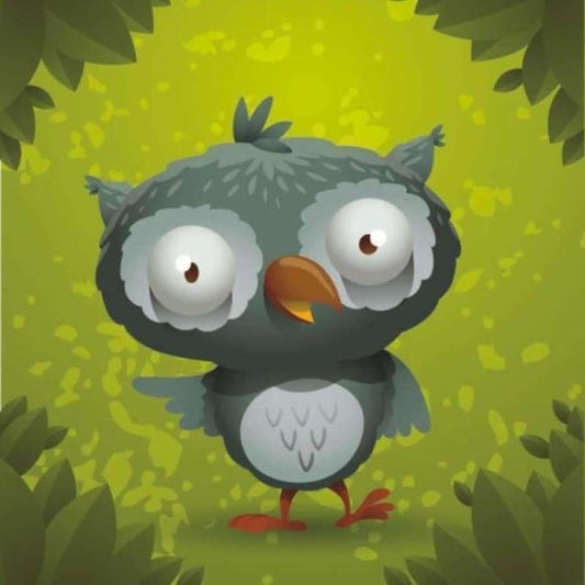 Rhinestone Painting Cartoon Funny Owl Full Drill - 5D Diy