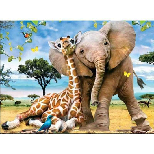 Safari friends- Full Drill Diamond Painting - Special Order