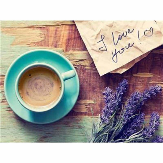 Special Coffee Cup And Flowers Picture Diy Full Drill - 5D