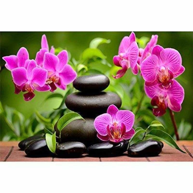 Special Flower And Stone Wall Decor Full Drill - 5D Diy 