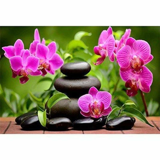 Special Flower And Stone Wall Decor Full Drill - 5D Diy