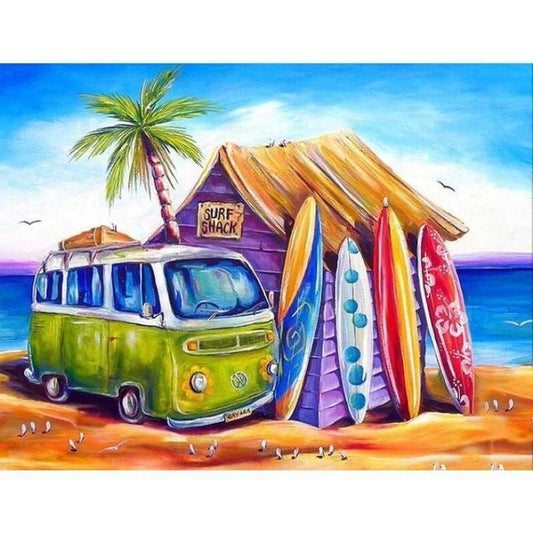 Surf Shack- Full Drill Diamond Painting - Special Order -
