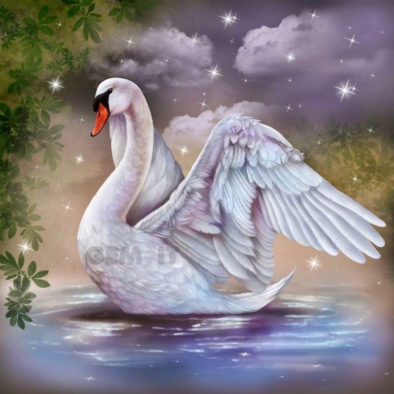 Swan - Full Drill Diamond Painting - Full Drill Diamond 